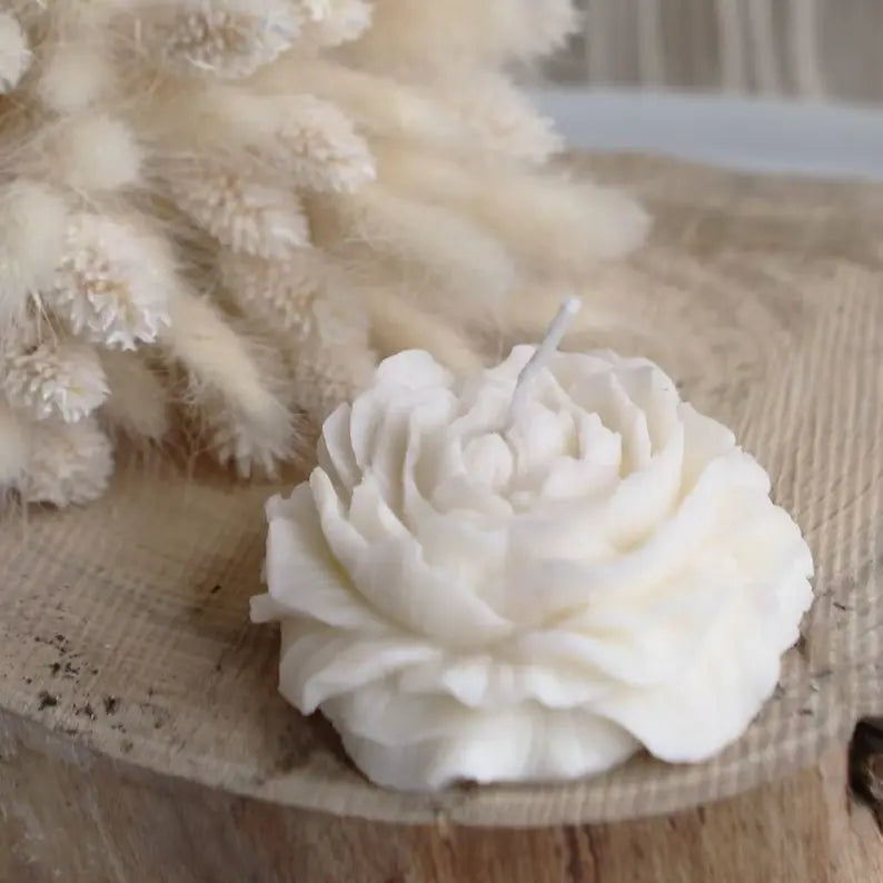 Peony Flower Candle